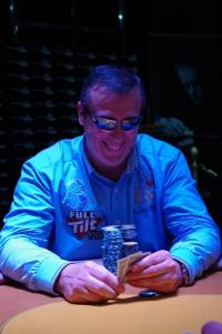 Chip count au retour de la pause, Pasqualini chipleader