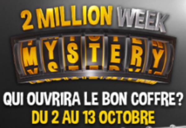 Poker : La 2 Million Week de retour sur Winamax en format Mystery KO