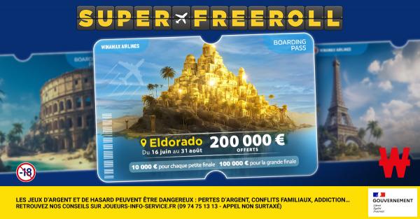 Poker : Super Freeroll Winamax : Du 16 juin au 31 aout, un total de 200.000 € sera mis en jeu sur l'ensemble des différentes épreuves !   