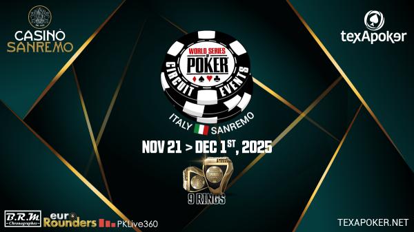 Poker : WSOP Circuit : Le célèbre festival sera de retour à  Sanremo du 21 novembre au 1er décembre 2025 ! 